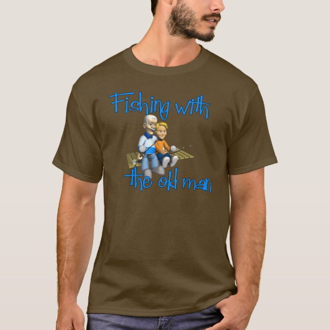 Fischerei mit dem alten Mann T-Shirt (Vorderseite)