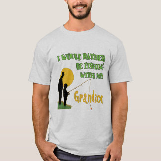 Fischerei mit Enkel T-Shirt