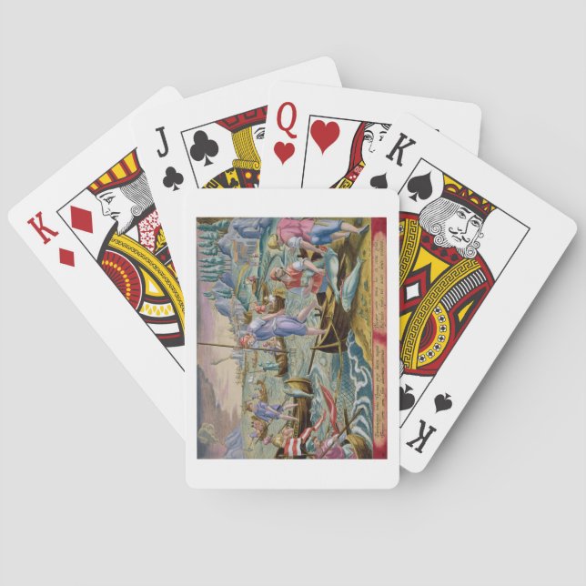 Fischerei mit Nets und Tridents im Golf von Neapel Spielkarten (Rückseite)