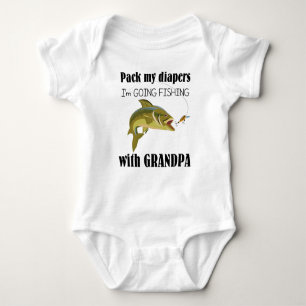 Fischerei mit Opa Baby Jersey Bodysuit Baby Strampler