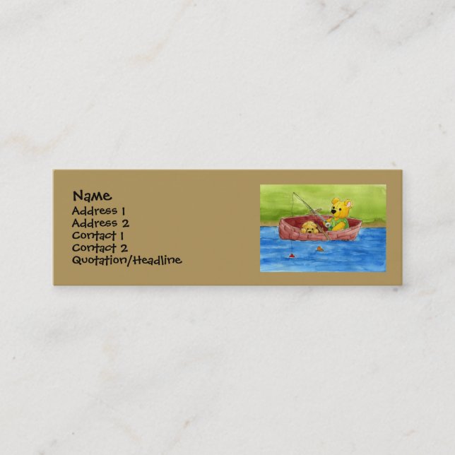 Fischerei mit Vater-Visitenkarte Telefonnummerkarte (Vorderseite)
