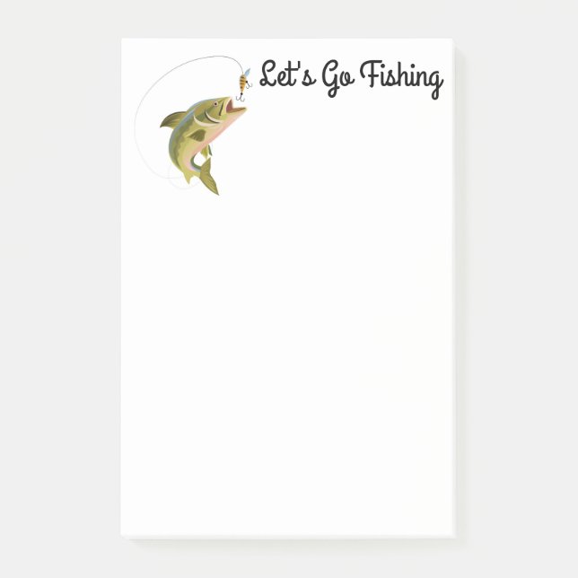 Fischerei nach der Fangnotierung Post-it Klebezettel (Vorderseite)