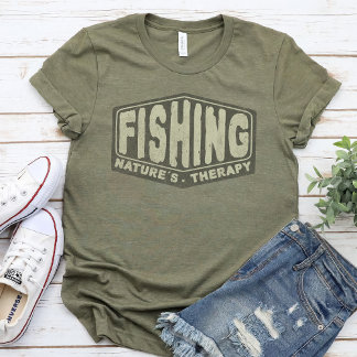 Fischerei Naturtherapie - Fischliebhaber T-Shirt