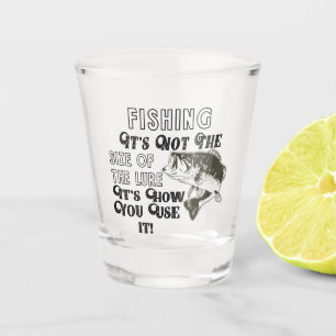 Fischerei nicht der Größe des Köder-lustigen Schnapsglas
