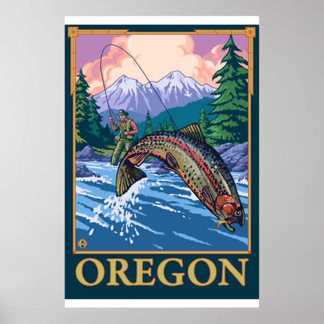 Fischerei - Oregon Poster (Vorne)