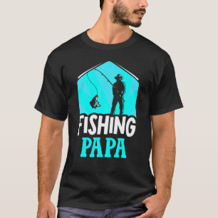 Fischerei Papa Sprüche Fischer Fisch Papa Fett T-Shirt