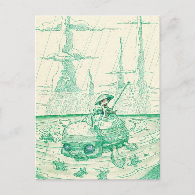 Fischerei Postkarte (Vorderseite)