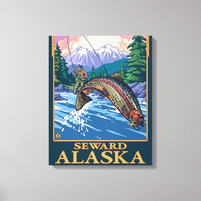 Fischerei - Seward, Alaska Leinwanddruck (Vorderseite)