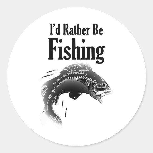 Fischerei statt Fisch Runder Aufkleber (Vorderseite)