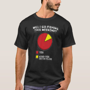 Fischerei-Tortendiagramm Lustiger Angler Humor T-Shirt
