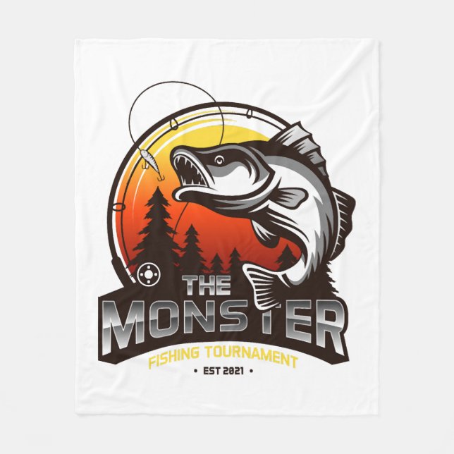 Fischerei-Turnier Fleecedecke (Vorderseite)