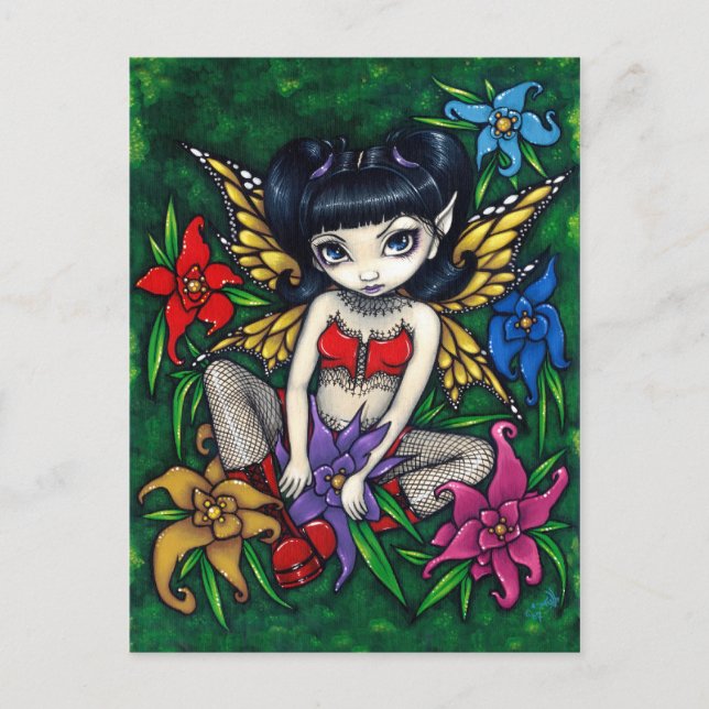 "Fischerei und Blume" Postkarte (Vorderseite)