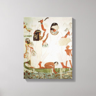 Fischerei und Fowling in den Sümpfen Leinwanddruck