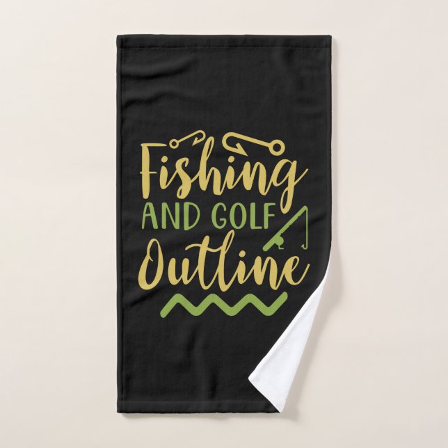 Fischerei und Golf-Kontur Handtuch (Handtuch)