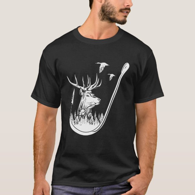 Fischerei und Jagd auf Rehe und Enten Kunst T-Shirt (Vorderseite)