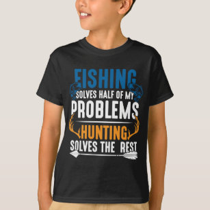 Fischerei und Jagd Humorer Fisch und Jagd Hobby T-Shirt