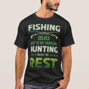 Fischerei und Jagd Natur Jäger Fisch Design T-Shirt