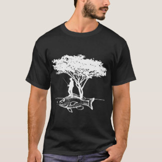 Fischerei unter einem Baum, Fischer Angeln Shirt