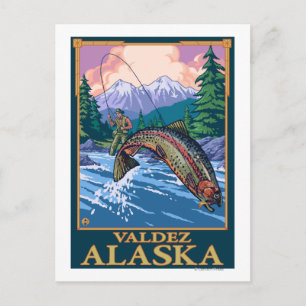 Fischerei - Valdez, Alaska Postkarte