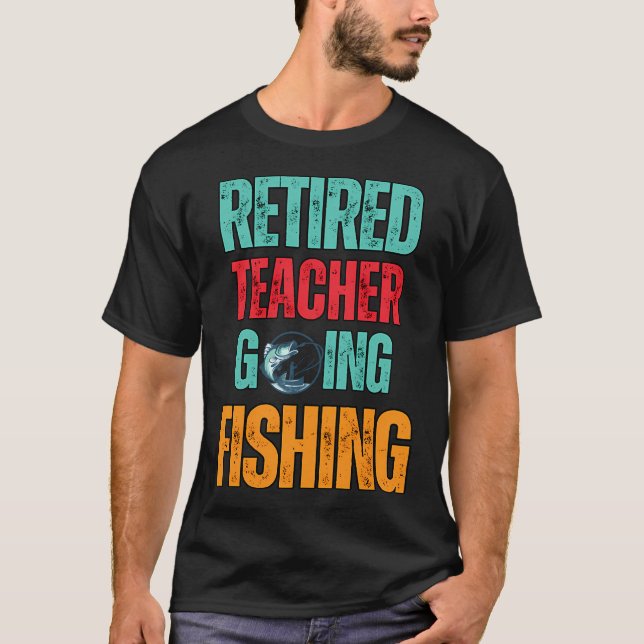Fischerei Vintage Grafik T-Shirt (Vorderseite)