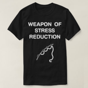 Fischerei. Waffe der Stressreduzierung Witziges He T-Shirt