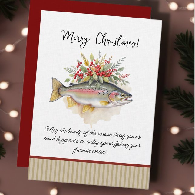 Fischerei-Weihnachtseinladungen (Celebrate the holiday season with our Fishing-Themed Christmas Cards collection! )