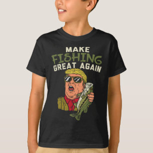 Fischerei wieder groß machen Trump Lustiger Angler T-Shirt
