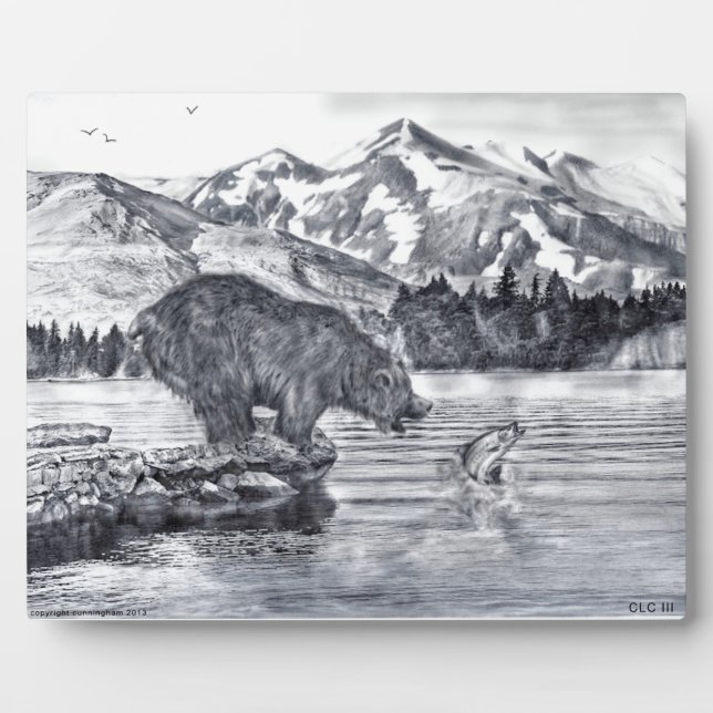 Fischereibär Fotoplatte (Vorderseite)