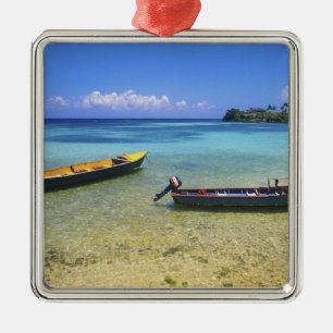 Fischereiboote, Boston Beach, Port Antonio, Ornament Aus Metall