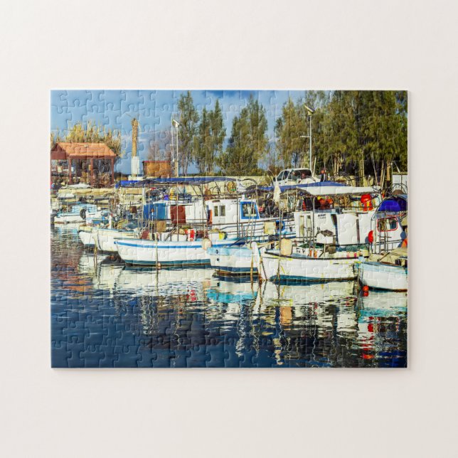 Fischereiboote Zypern. Puzzle (Horizontal)