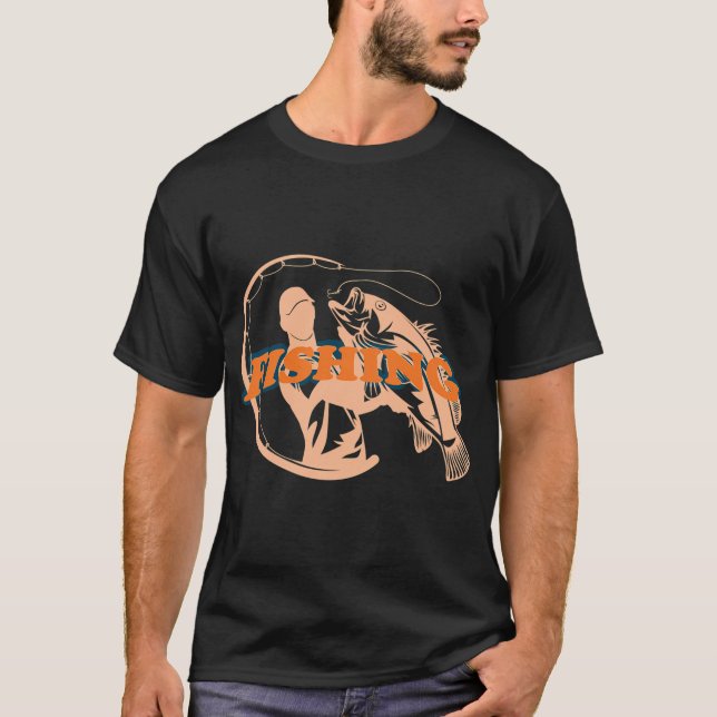 Fischereidesign T-Shirt (Vorderseite)