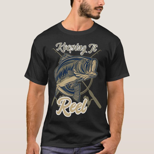 Fischereidesign T-Shirt (Vorderseite)