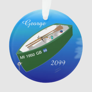 Fischereifahrzeug Rod Personalisiert Ornament