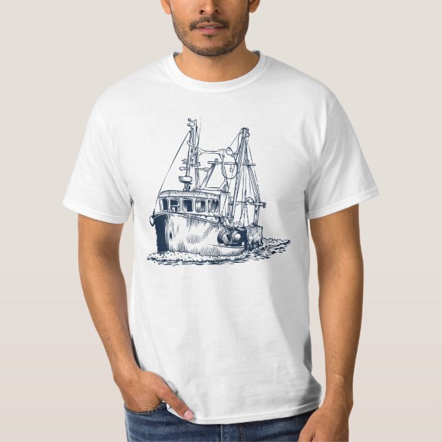 Fischereifahrzeug / Vintages Fischereifahrzeug T-Shirt (Vorderseite)