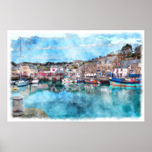 Fischereifahrzeuge - Padstow Harbour, Cornwall, Ve Poster