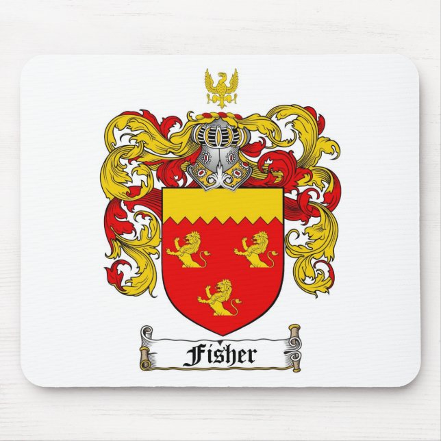 FISCHEREIFAMILIENWAPPEN - FISCHEREIKOPF VON WAFFEN MOUSEPAD (Vorne)