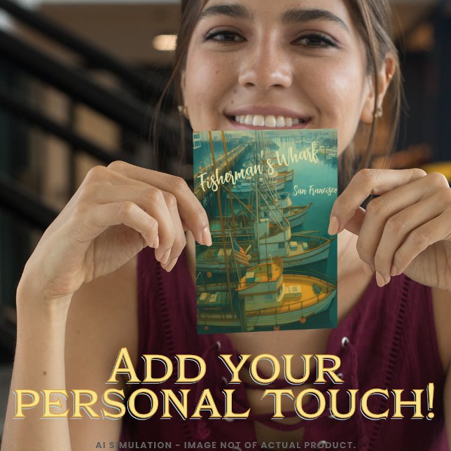 Fischereiflotte in Fisherman's Wharf, San Francisc Postkarte (Von Creator hochgeladen)