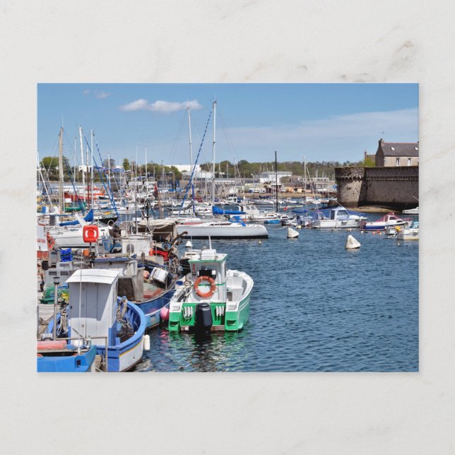 Fischereihafen Concarneau in Frankreich Postkarte (Vorderseite)