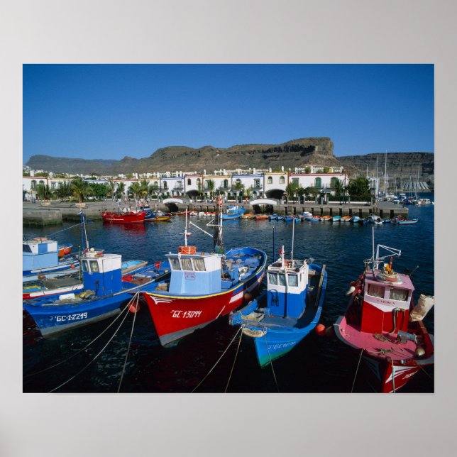 Fischereihafen, Puerto de Mogan, Gran Canaria, Poster (Vorne)