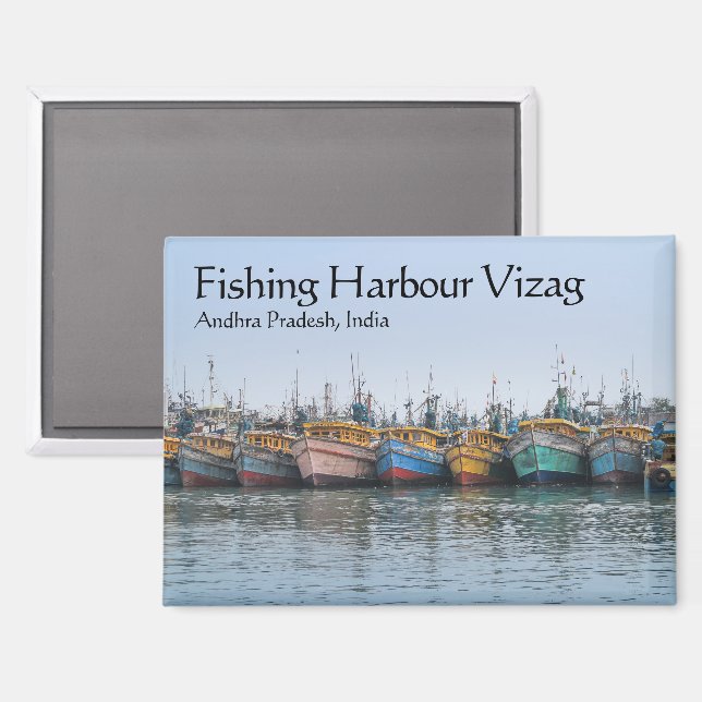 Fischereihafen Vizag Magnet (Vorderseite/Rückseite)