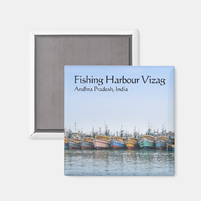 Fischereihafen Vizag Magnet (Vorderseite/Rückseite)