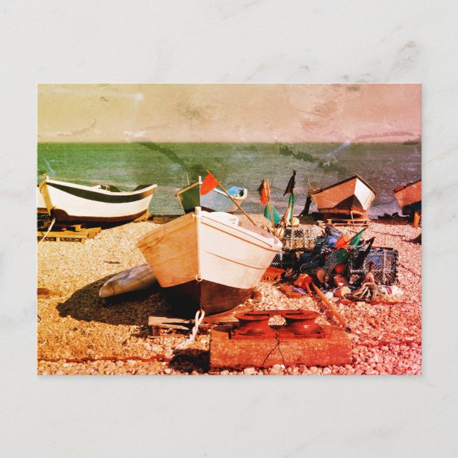 Fischereihafen Yport in Frankreich Postkarte (Vorderseite)