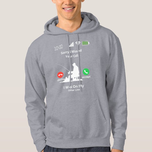 Fischereihobby Hoodie (Vorderseite)