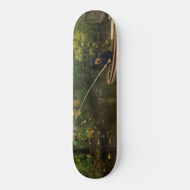 Fischereijunge (von Hans Andersen Brendekilde) Skateboard (Vorderseite)