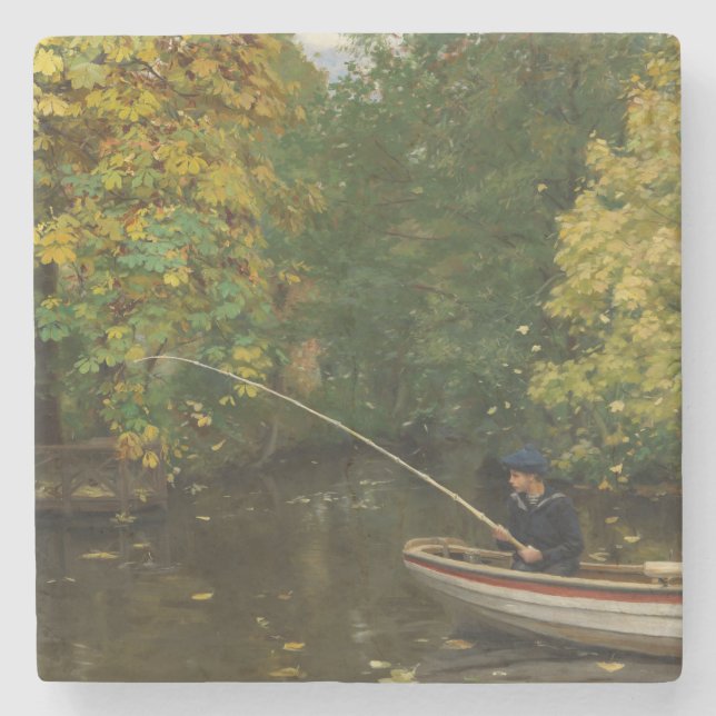 Fischereijunge (von Hans Andersen Brendekilde) Steinuntersetzer (Vorderseite)