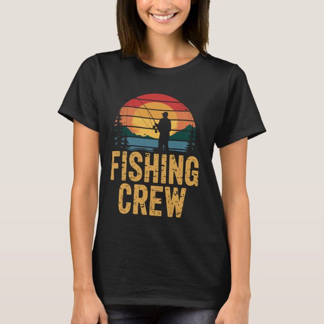 Fischereimannschaft Retro Fischer Fischer Witze Fi T-Shirt (Vorderseite)