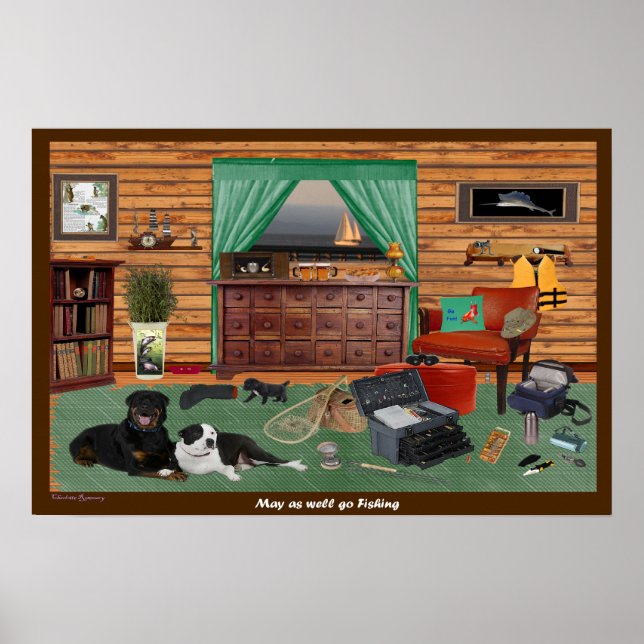 Fischereiraum 22,5 x 15 poster (Vorne)