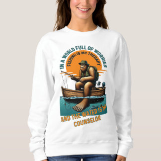 Fischereitherapie und Wasserberater Grafisches T-S Sweatshirt