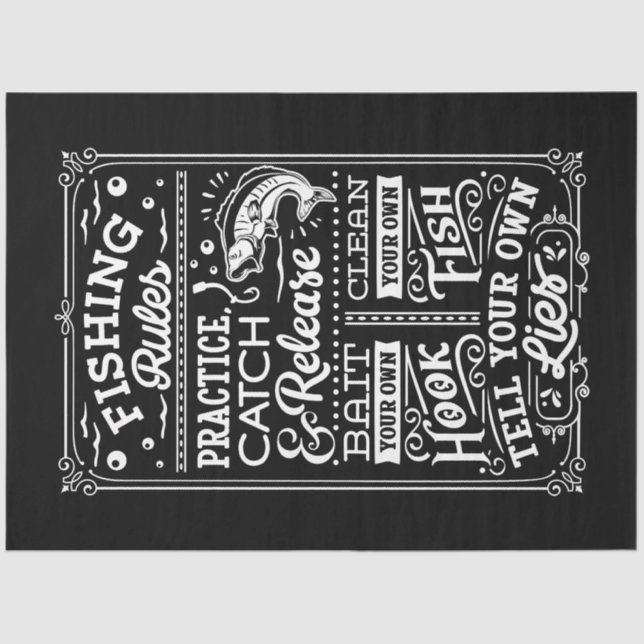 Fischereivorschriften Seidenpapier (Vorderseite)