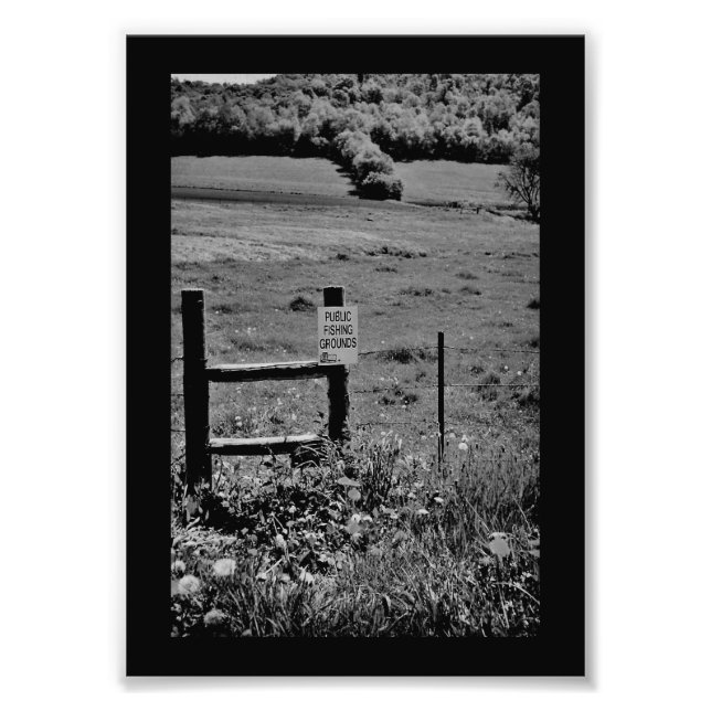 Fischereizeichen Fotodruck (Vorne)